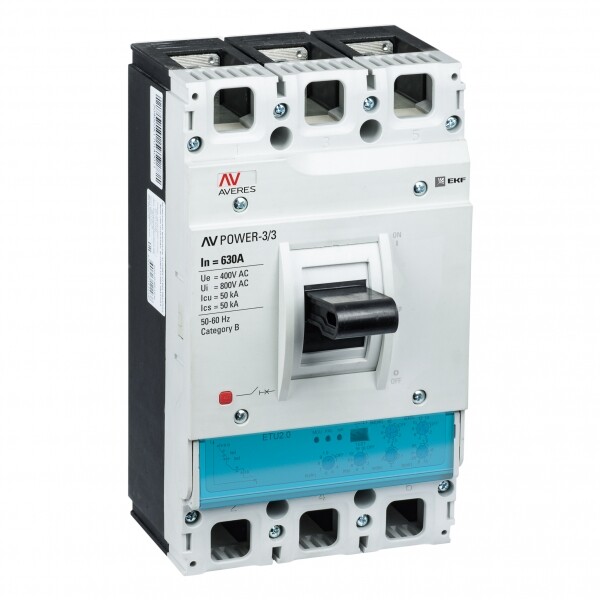 Автоматический выключатель AV POWER-3/3 630А 50kA ETU2.0 | mccb-33-630-2.0-av | EKF
