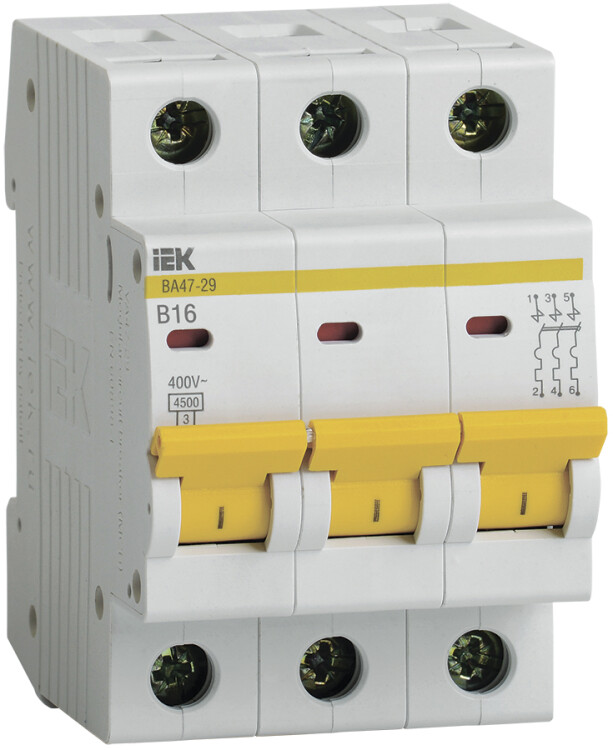 Выключатель автоматический дифференциального тока АД-12 1п+N 16А C 30мА тип АС Basic (электронный,) | DA12-16-30-bas | EKF