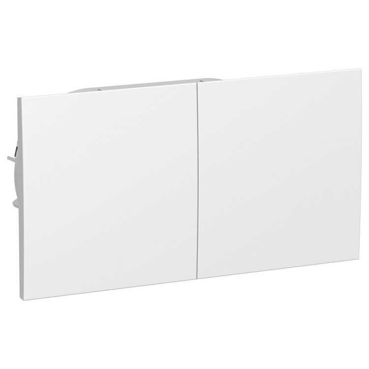 AtlasDesign Белый Розетка с/з двойная, со шторками с крышкой, 16А, (в сборе с рамкой) | ATN000128 | SE