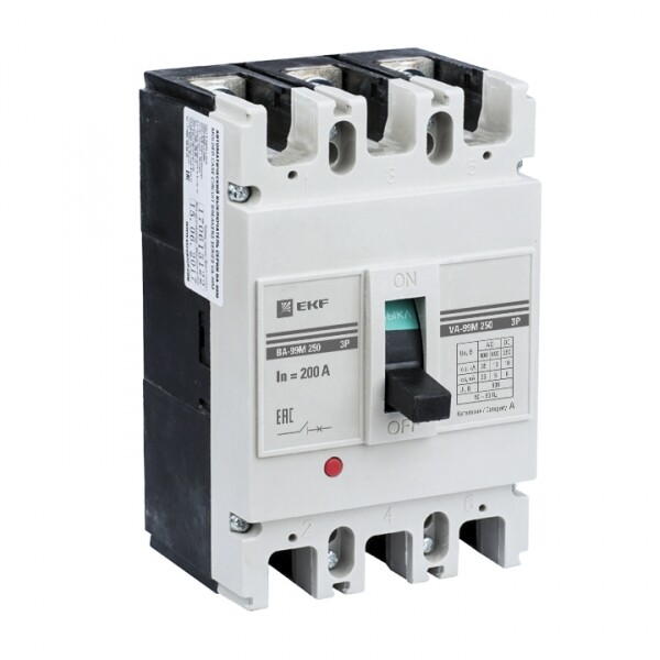 Автоматический выключатель ВА-99М 250/200А 3P 25кА EKF Basic | mccb99-250-200m | EKF
