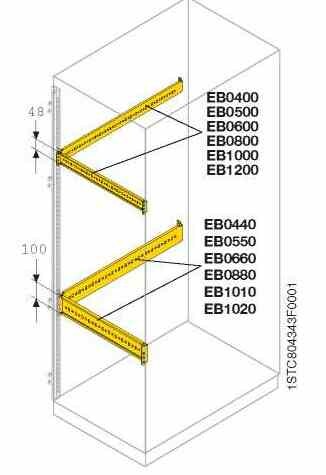 Профиль L=500 H=100 для монтажа аксессуаров(2шт) | EB0550 | ABB