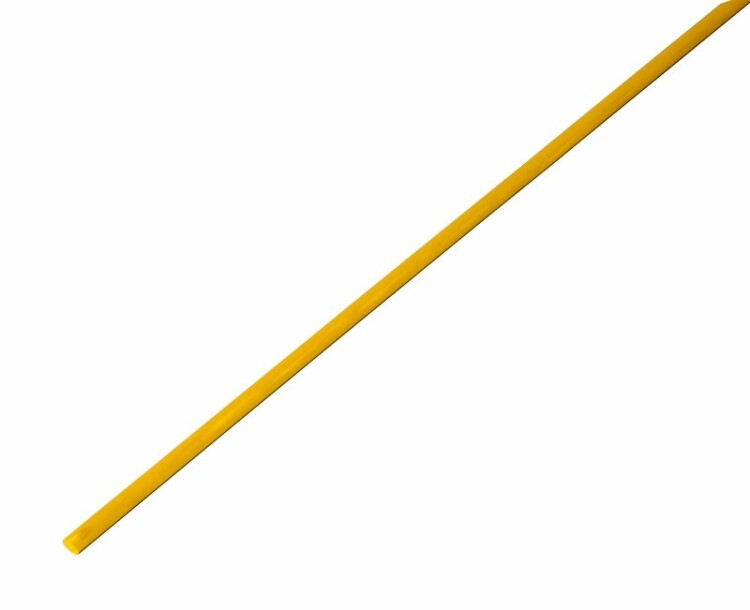 Термоусадочная трубка 2,0/1,0 мм, желтая, упаковка 50 шт. по 1 м | 20-2002 | REXANT