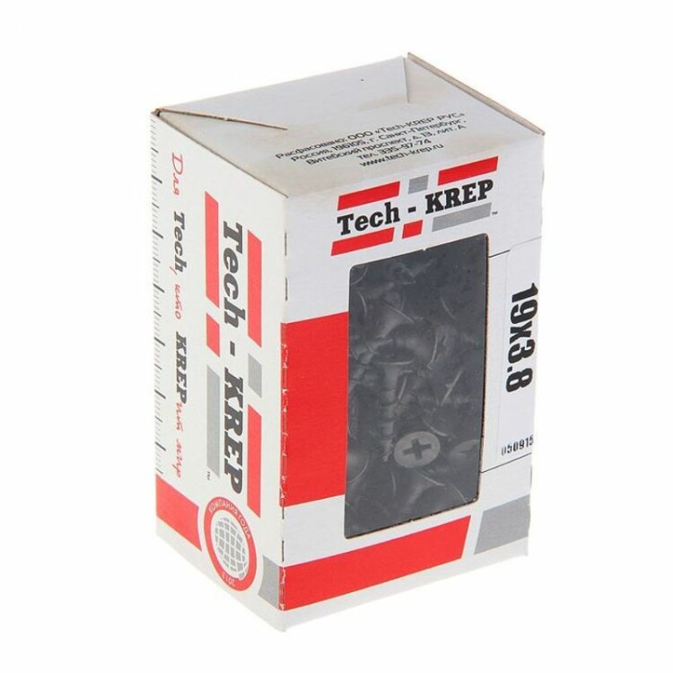 Саморез ШСГД 3,8х19 (200 шт) - коробка с окном ( 0,215 кг) | 102119 | Tech-KREP