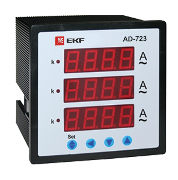 Амперметр AM-D723 цифровой на панель 72х72 трехфазный EKF PROxima | ad-723 | EKF
