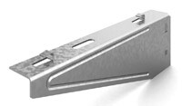 Кронштейн настенный для проволочного лотка безвинтовой 200 мм, толщ. 1,5 мм, Сендзимир цинк | КНПЛБ-200-1,5-СЦ | OSTEC