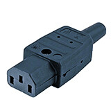 CON-IEC320C13 Разъем IEC 60320 C13 220В 10A на кабель (плоские контакты внутри разъема), прямой | 47865 | Hyperline