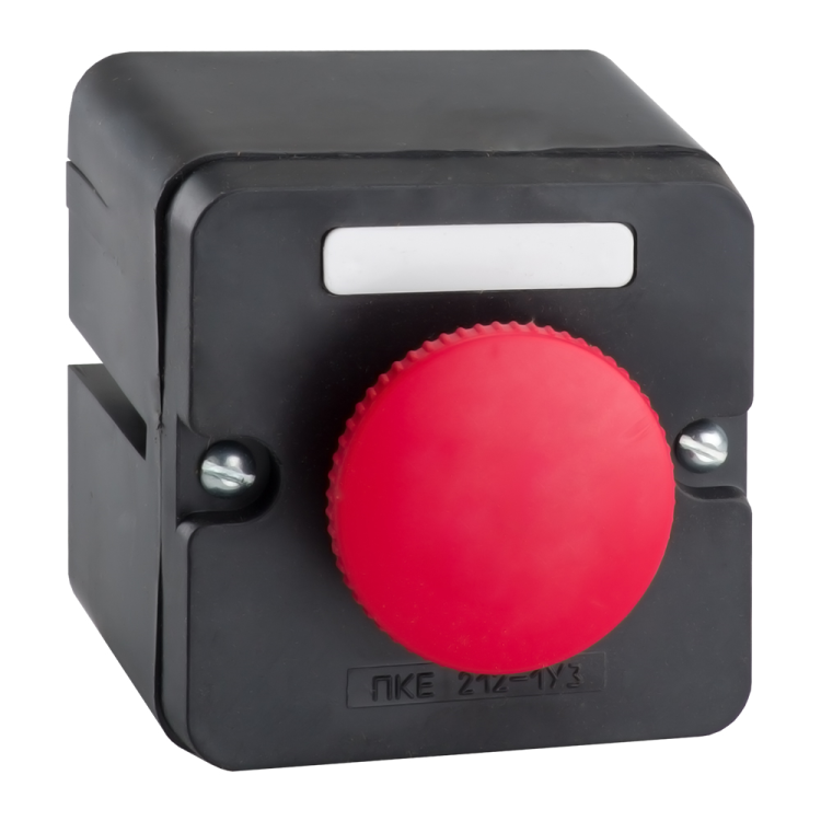 Пост кнопочный ПКЕ 212-1-У3-IP40 (красный гриб) | 150745 | КЭАЗ