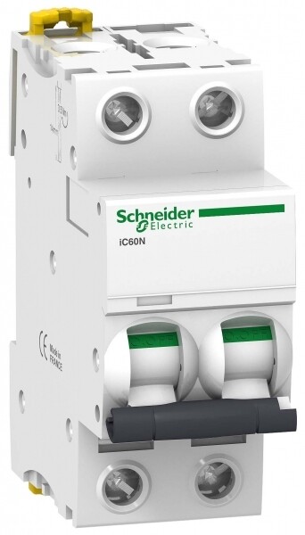 Выключатель автоматический двухполюсный iC60N 40А C 6кА | A9F79240 | Schneider Electric