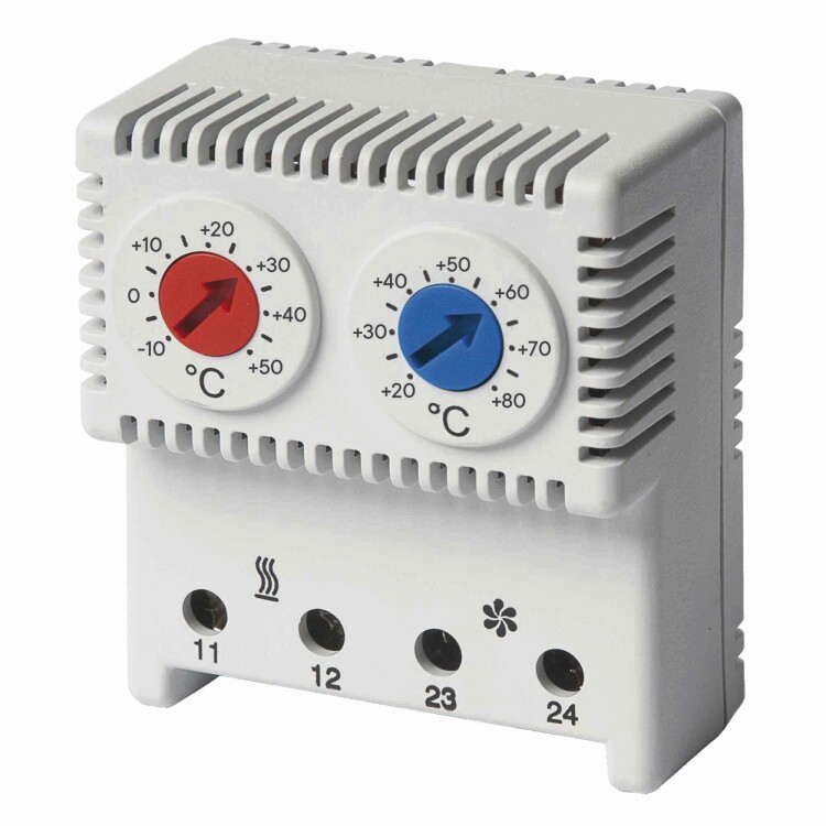 Термостат сдвоенный диапазон температур для NC контакта: 10-50 град. | R5THRV13 | DKC