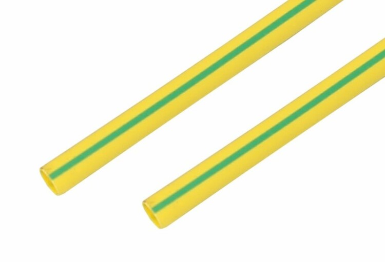 Термоусадка 20,0 / 10,0 мм, желто-зеленая (1м) | 22-0007 | REXANT