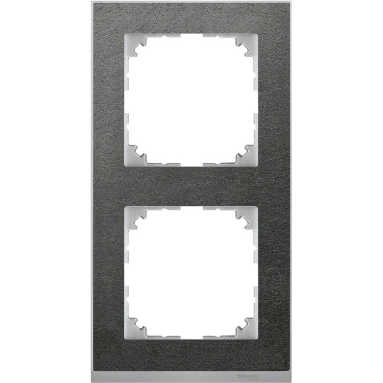 M-Pure D?cor 2-постовая рамка, сланец/цвет алюминия | MTN4020-3669 | Schneider Electric