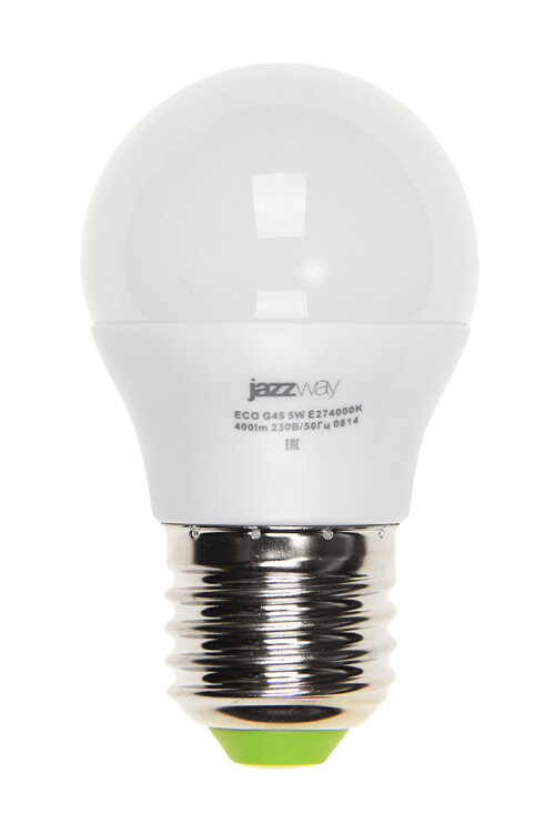 Лампа светодиодная LED 5Вт Е27 220В 4000К PLED- ECO-G45 шар | 1036988A | Jazzway