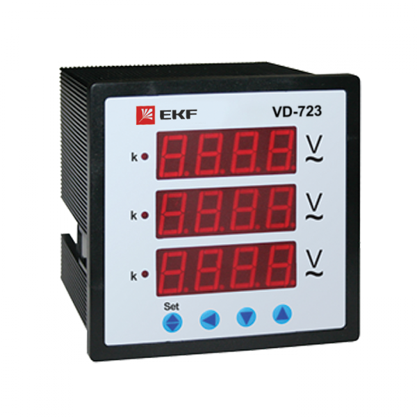 VD-723 Вольтметр цифровой на панель (72х72) трехфазный EKF PROxima | vd-723 | EKF