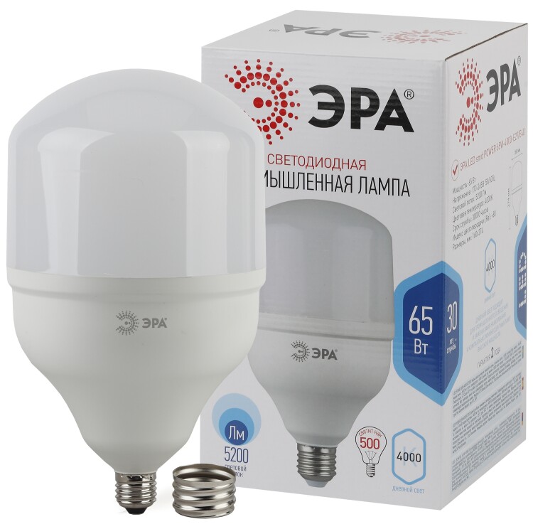 Лампа светодиодная LED POWER 65Вт Е27/Е40 4000К | Б0027923 | ЭРА