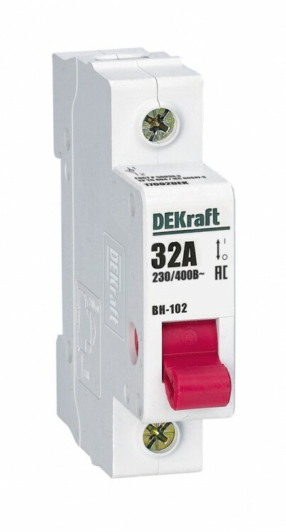 Выключатель нагрузки 1Р 32А ВН-102 | 17002DEK | DEKraft