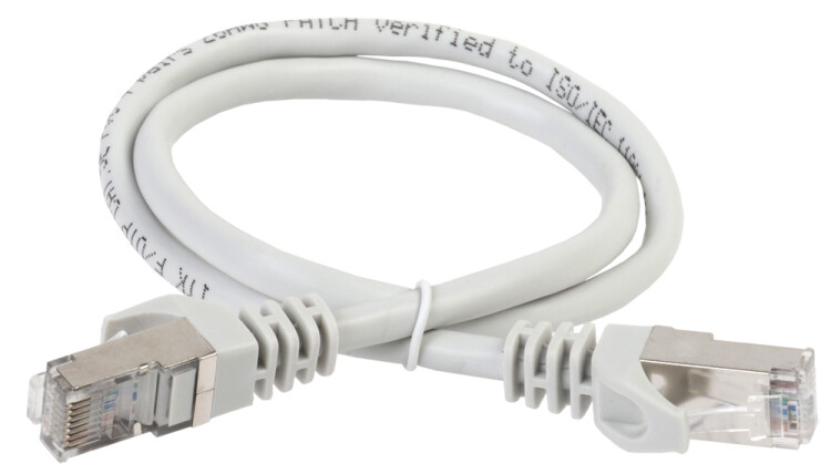 Коммутационный шнур (патч-корд), кат.5Е FTP, LSZH, 2м, серый | PC01-C5EFL-2M | ITK