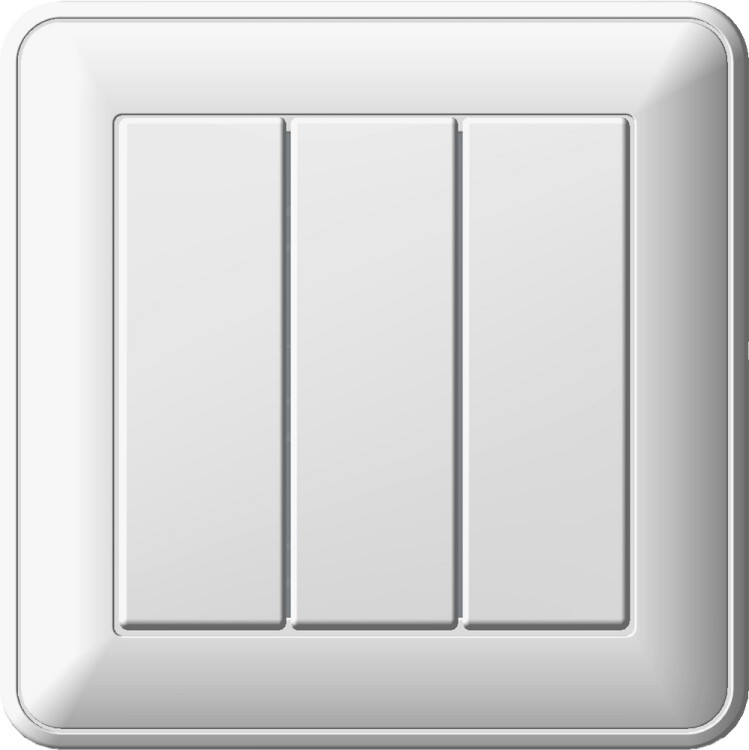 Wessen 59 Белый Выключатель 3-клавишный 16А (сх.05) (в сборе) | VS0516-351-18 | Schneider Electric