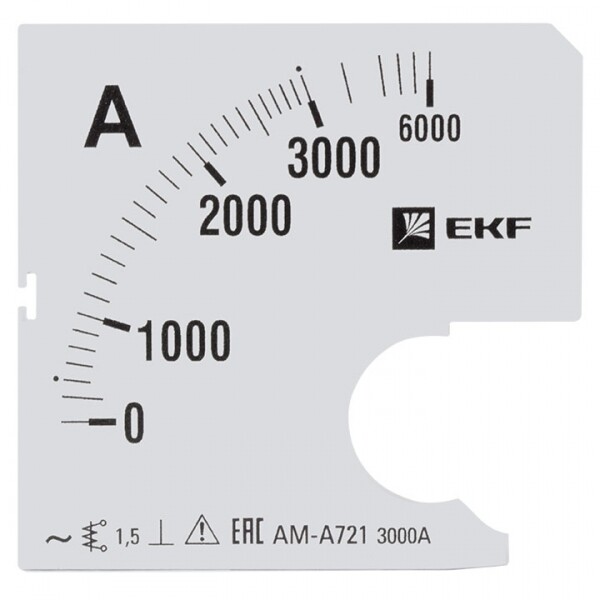 Шкала сменная для A721 3000/5А-1,5 EKF PROxima | s-a721-3000 | EKF