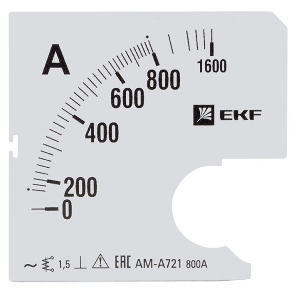 Шкала сменная для A721 800/5А-1,5 EKF PROxima | s-a721-800 | EKF