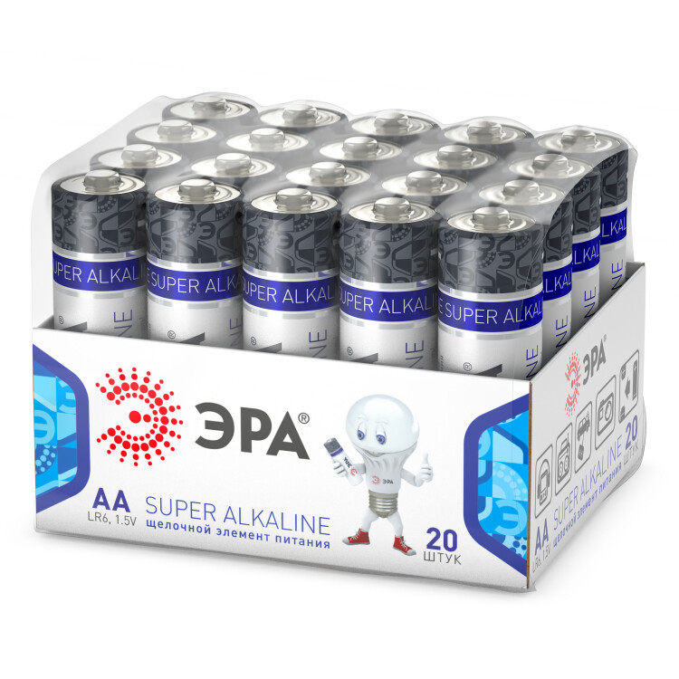 Батарейки LR6-20 bulk SUPER Alkaline (уп. 20шт) | Б0054623 | ЭРА