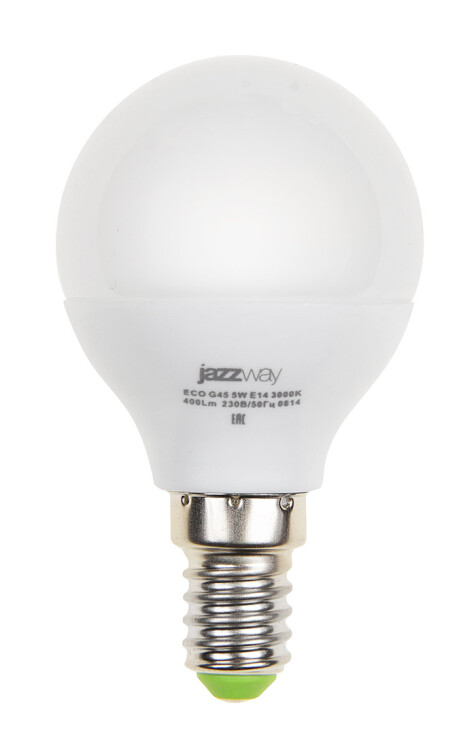 Лампа светодиодная LED 5Вт E14 220В 4000К PLED- ECO-G45 шар | 1036926A | Jazzway
