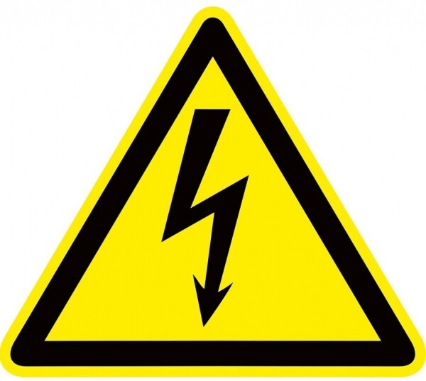 Знак пластик "Опасность поражения электрическим током" (Молния) W08 (100х100мм.) EKF PROxima | pn-1-01 | EKF
