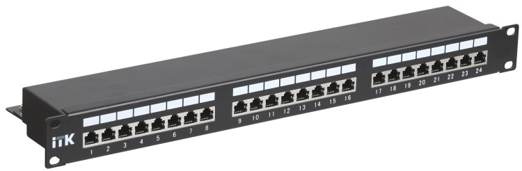 Патч-панель 1U кат.5Е STP 24 порта (Dual IDC) экран. | PP24-1UC5ES-D05 | ITK