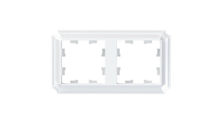 Рамка 2-постовая (белый) LK45 | 854204 | Ecoplast