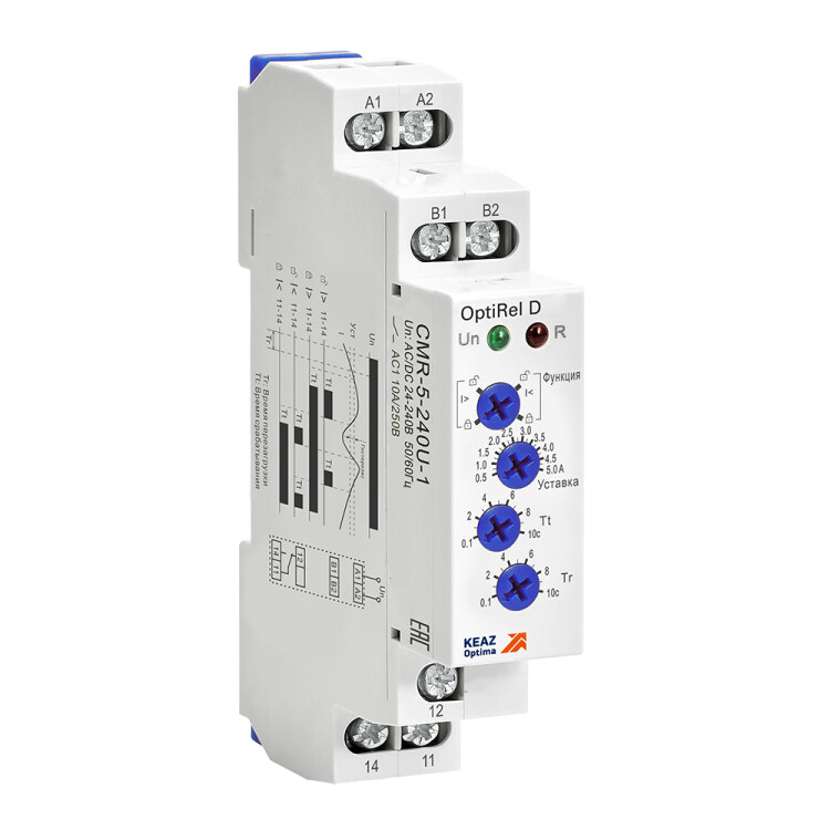 Реле контроля тока OptiRel D CMR-5-240U-1 05…5А 10А 1СО 24-240АС/DC | 332027 | КЭАЗ