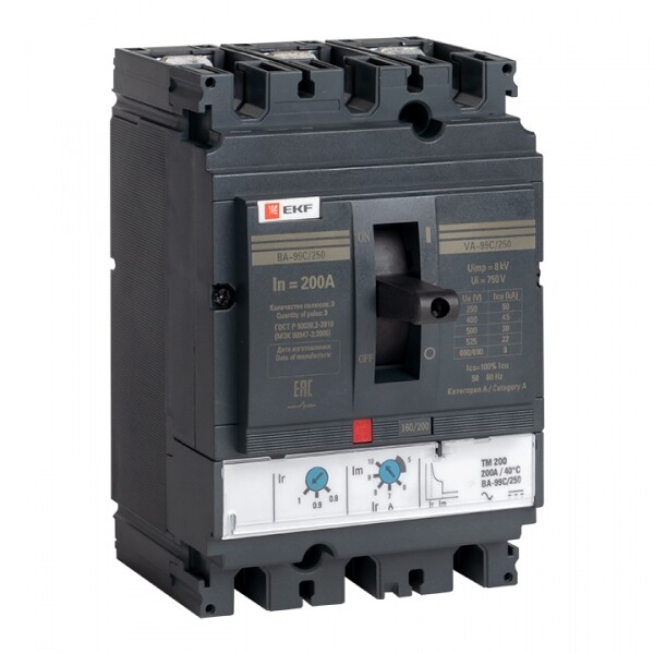 Автоматический выключатель ВА-99М 250/250А 3P 35кА EKF Basic | mccb99-250-250m | EKF