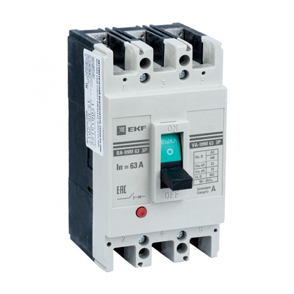 Выключатель автоматический ВА-99М 63/40А 3P 25кА EKF Basic | mccb99-63-40m | EKF