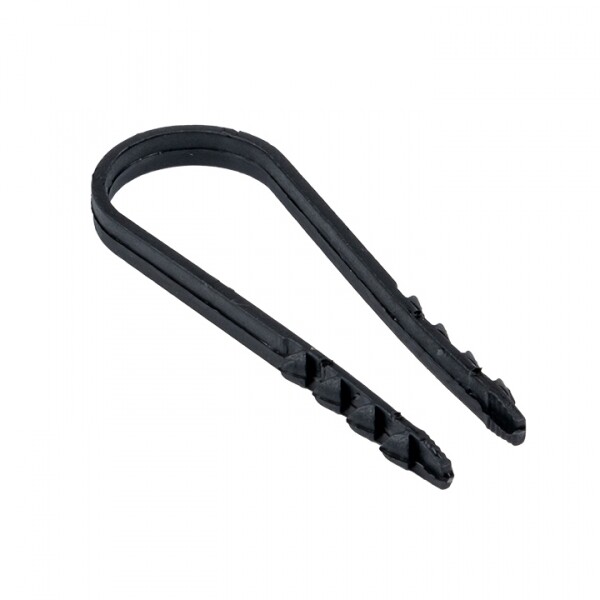 Дюбель-хомут для круглого кабеля (19-25мм) черный (50шт.) PROxima | plc-ncs50-19x25b | EKF