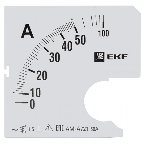 Шкала сменная для A721 50/5А-1,5 EKF PROxima | s-a721-50 | EKF
