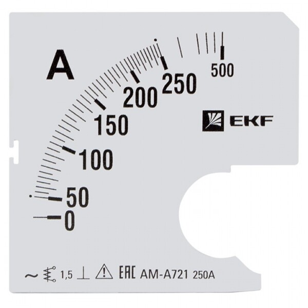Шкала сменная для A721 250/5А-1,5 EKF PROxima | s-a721-250 | EKF